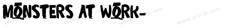 Monsters at Work字体转换